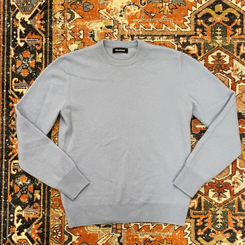 Naadam The Original Cashmere Crewneck Sweater Light Blue | Women's Size S